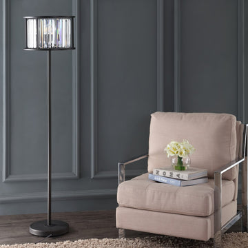 Bevin 63" Metal/Crystal LED Floor Lamp - JONATHAN Y